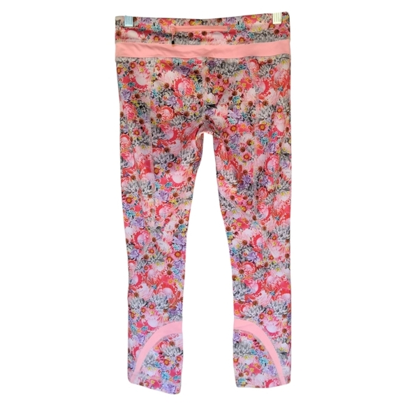 Lululemon Inspire Crop II All Luxtreme Flowabunga Bleached Coral Floral Size 4 - Picture 7 of 11
